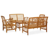 4 Piece Garden Lounge Set Solid Acacia Wood